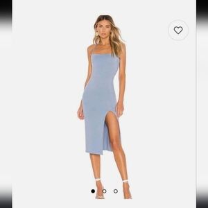 LOVERS + FRIENDS | Skylar Midi Dress Womens Small Blue Bell Spaghetti SZ L